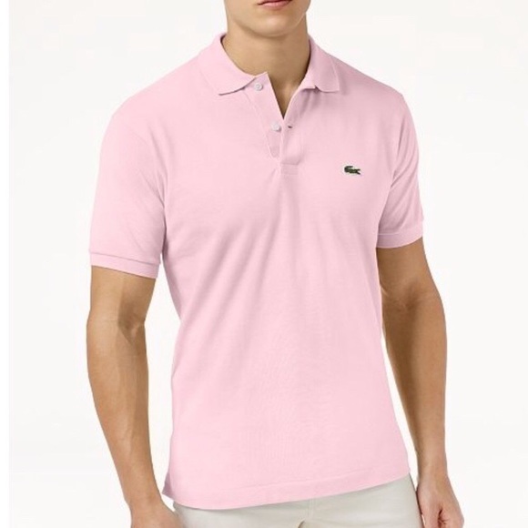 pink lacoste shirt